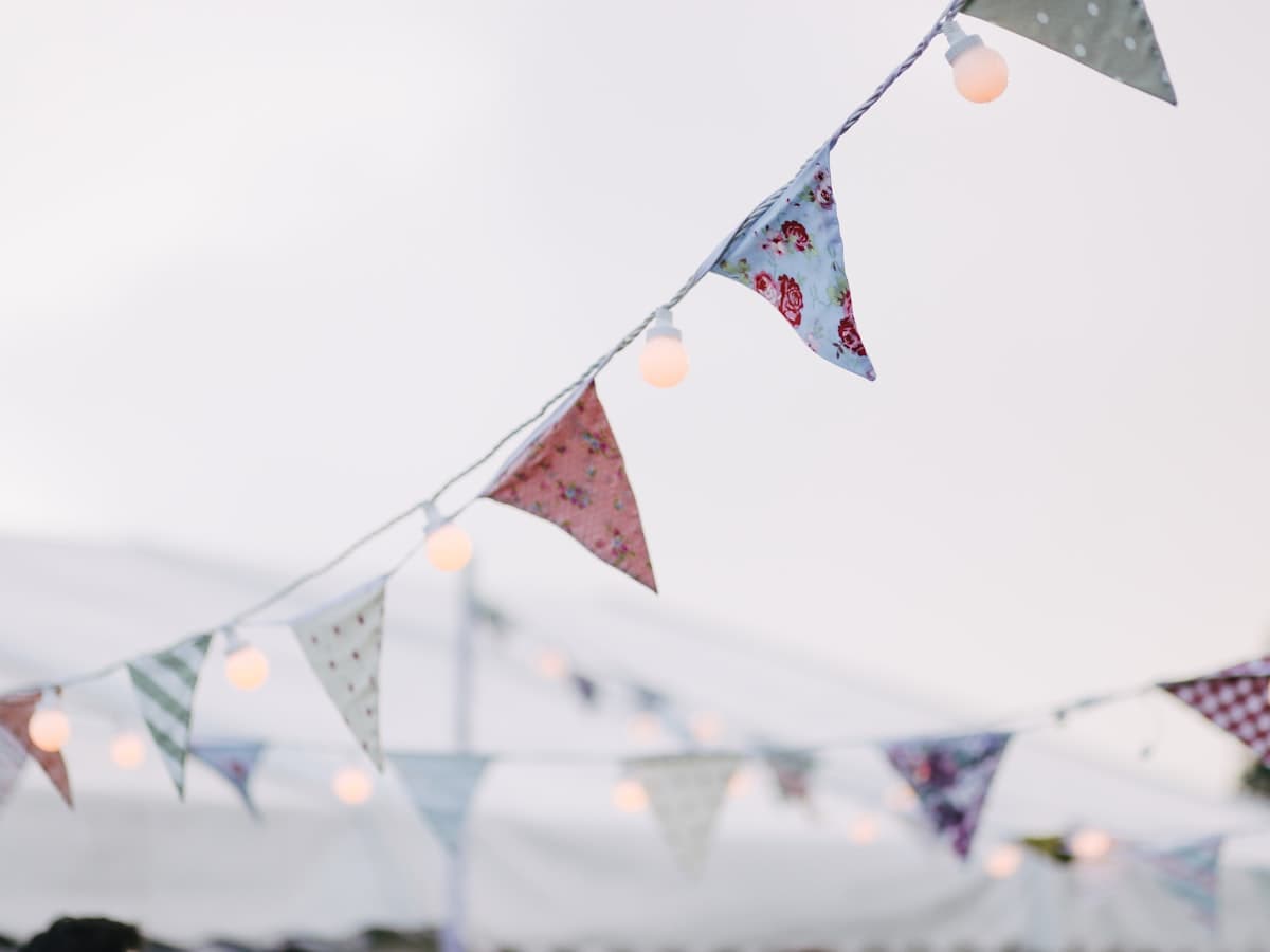 Hand-sewn bunting